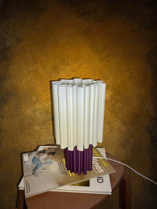 Dune Lamp - White (Purple Base)